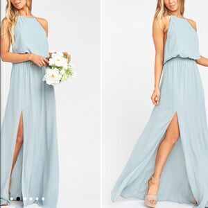 NWOT Heather Halter Dress Show me your mumu Silver Sage Crisp M